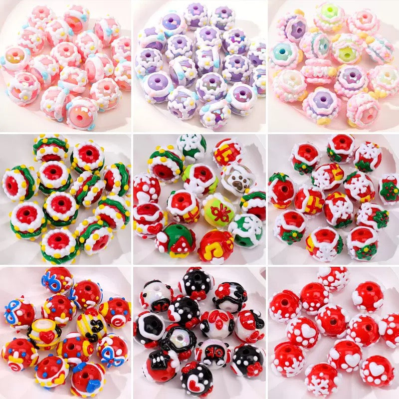 【A257】Butter Hand-Painted Beads(Color Card Match) - Blind Bag Series