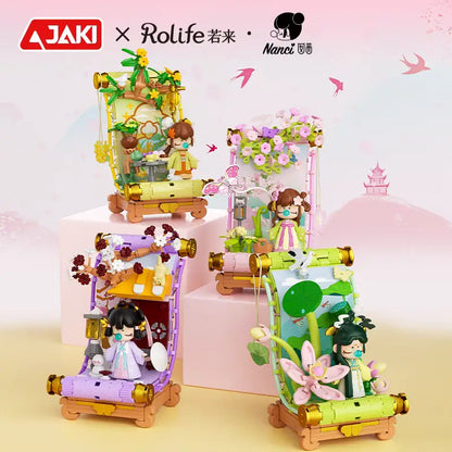 【Pre-Order 】NANCI-The Four Seasons Scroll Building Blocks Diy Gift Box(Direct Buy)