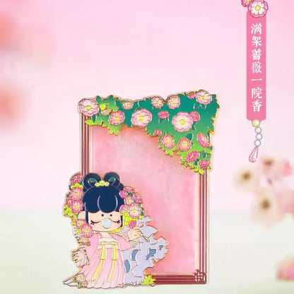 Nanci Poetic Beauty Metal Quicksand Mahjong Fridge Magnet Series Blind Box