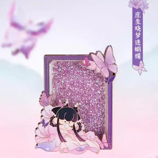 Nanci Poetic Beauty Metal Quicksand Mahjong Fridge Magnet Series Blind Box