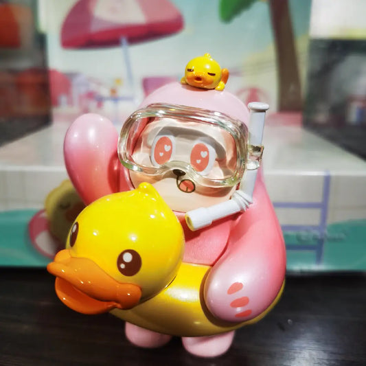 Pink Holiday With B.Duck Figure Hanging Card