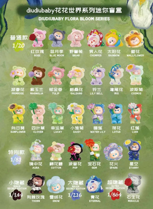 diudiu bear flora boom Series Blind Box