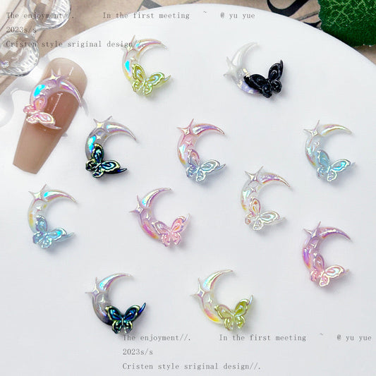 【A153】Luminous Aura Manicure Fan and Moon  (3pcs/bag)-Blind Bag Series