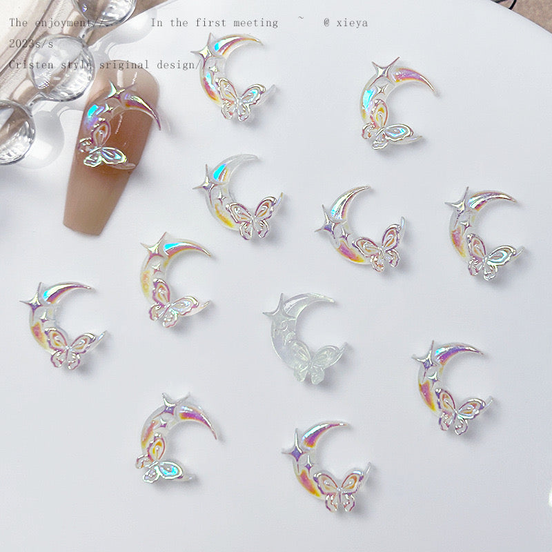 【A153】Luminous Aura Manicure Fan and Moon  (3pcs/bag)-Blind Bag Series