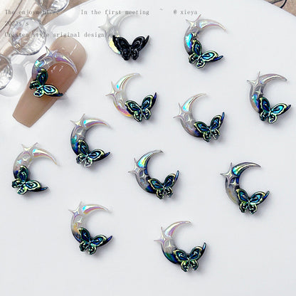 【A153】Luminous Aura Manicure Fan and Moon  (3pcs/bag)-Blind Bag Series