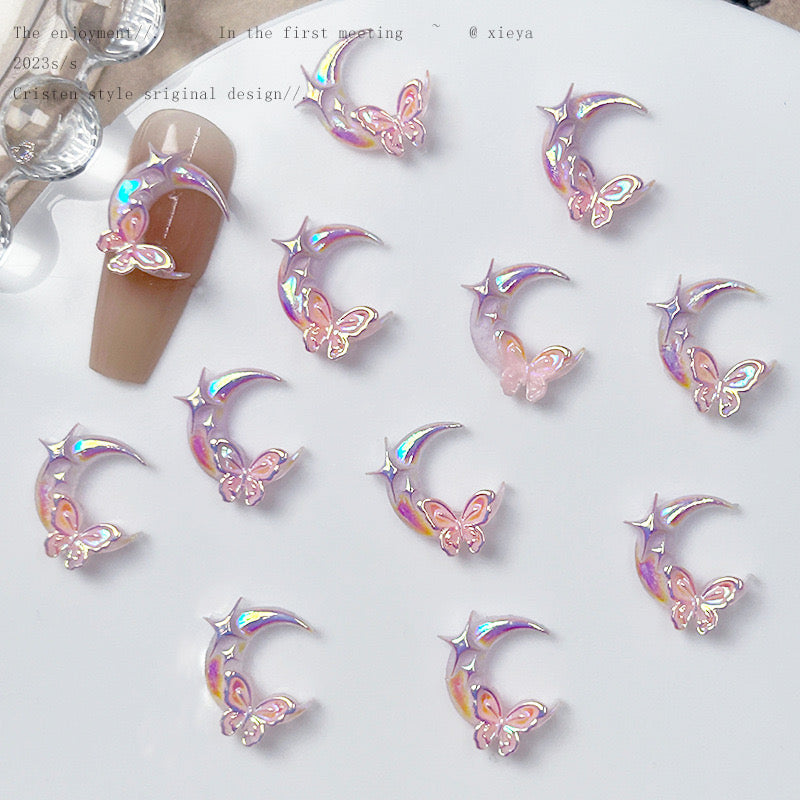 【A153】Luminous Aura Manicure Fan and Moon  (3pcs/bag)-Blind Bag Series