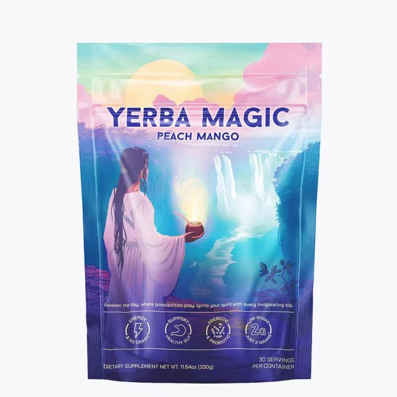 Yerba Magic|Peach Mango (330G) -High-Quality Instant Tea Powder