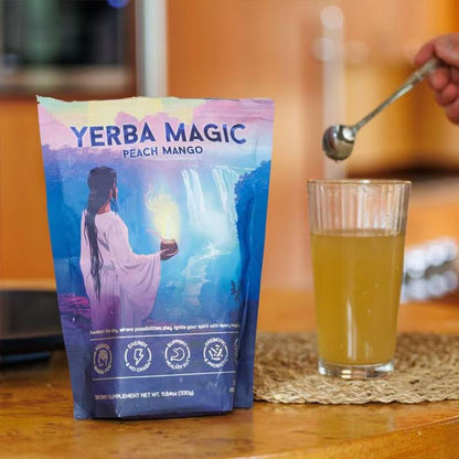 Yerba Magic|Peach Mango (330G) -High-Quality Instant Tea Powder